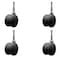 Service Caster 3'' Black Heavy Duty Floor Safe Twin Wheel Caster 5/16 Grip Neck Stem, 4PK SCC-GN02S75-TPR-BLK-4 - alternate 1